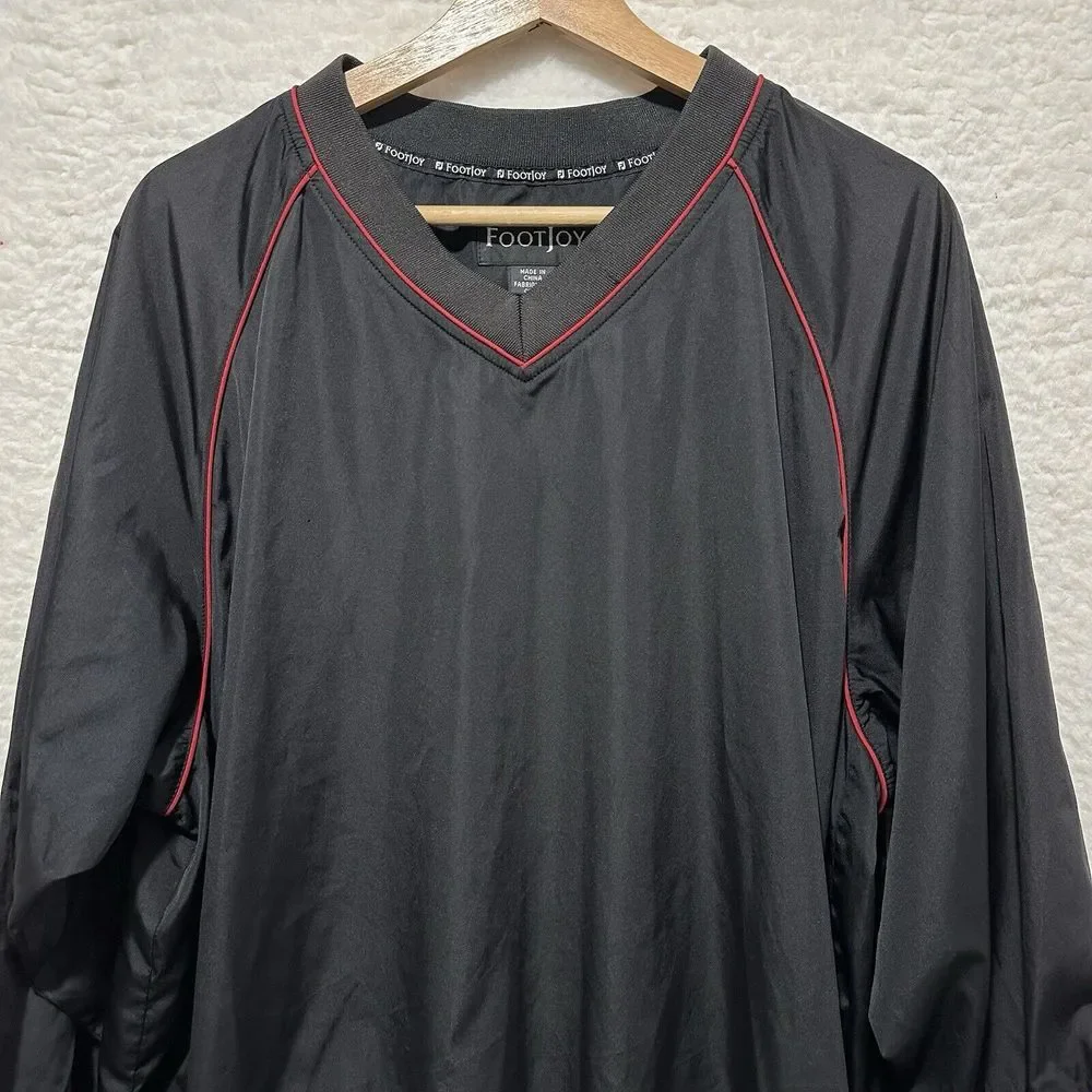 Footjoy Pullover Mens Black‎ Rain Wind Performance Long Sleeve Size Large